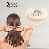 Maxbell 2 Pieces Shower Hair Catcher Collecting Tool Reusable Bathroom Bath Silicone White
