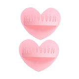 Maxbell 2 Pieces Shower Hair Catcher Collecting Tool Reusable Bathroom Bath Silicone Pink