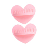 Maxbell 2 Pieces Shower Hair Catcher Collecting Tool Reusable Bathroom Bath Silicone Pink