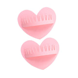 Maxbell 2 Pieces Shower Hair Catcher Collecting Tool Reusable Bathroom Bath Silicone Pink