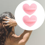 Maxbell 2 Pieces Shower Hair Catcher Collecting Tool Reusable Bathroom Bath Silicone Pink