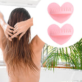 Maxbell 2 Pieces Shower Hair Catcher Collecting Tool Reusable Bathroom Bath Silicone Pink