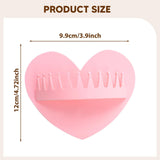 Maxbell 2 Pieces Shower Hair Catcher Collecting Tool Reusable Bathroom Bath Silicone Pink