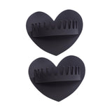Maxbell 2 Pieces Shower Hair Catcher Collecting Tool Reusable Bathroom Bath Silicone Black