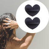 Maxbell 2 Pieces Shower Hair Catcher Collecting Tool Reusable Bathroom Bath Silicone Black