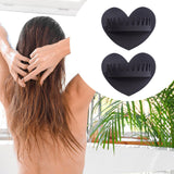 Maxbell 2 Pieces Shower Hair Catcher Collecting Tool Reusable Bathroom Bath Silicone Black
