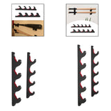 Maxbell Baseball Bat Hanger Wall Mounted Black Color Accessories with Flocked Finish 4 Tiers