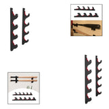 Maxbell Baseball Bat Hanger Wall Mounted Black Color Accessories with Flocked Finish 4 Tiers
