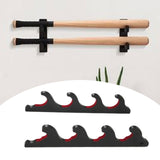Maxbell Baseball Bat Hanger Wall Mounted Black Color Accessories with Flocked Finish 4 Tiers