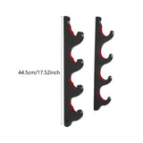 Maxbell Baseball Bat Hanger Wall Mounted Black Color Accessories with Flocked Finish 4 Tiers