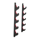 Maxbell Baseball Bat Hanger Wall Mounted Black Color Accessories with Flocked Finish 5 Tiers