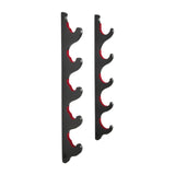Maxbell Baseball Bat Hanger Wall Mounted Black Color Accessories with Flocked Finish 5 Tiers