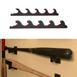 Maxbell Baseball Bat Hanger Wall Mounted Black Color Accessories with Flocked Finish 5 Tiers