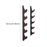 Maxbell Baseball Bat Hanger Wall Mounted Black Color Accessories with Flocked Finish 5 Tiers