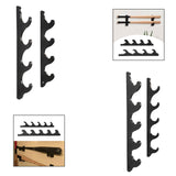 Maxbell Baseball Bat Wall Mounted Horizontal Hanger Black Colour Softball Bat Holder 4 Tiers