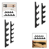 Maxbell Baseball Bat Wall Mounted Horizontal Hanger Black Colour Softball Bat Holder 4 Tiers