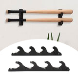 Maxbell Baseball Bat Wall Mounted Horizontal Hanger Black Colour Softball Bat Holder 4 Tiers