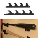 Maxbell Baseball Bat Wall Mounted Horizontal Hanger Black Colour Softball Bat Holder 4 Tiers