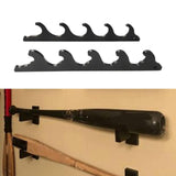 Maxbell Baseball Bat Wall Mounted Horizontal Hanger Black Colour Softball Bat Holder 5 Tiers