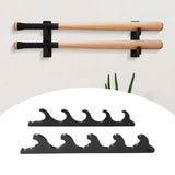 Maxbell Baseball Bat Wall Mounted Horizontal Hanger Black Colour Softball Bat Holder 5 Tiers