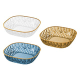 Maxbell Fruit Plate Modern Versatile Food Dish for Reception Graduation Anniversary White