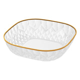 Maxbell Fruit Plate Modern Versatile Food Dish for Reception Graduation Anniversary White