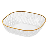 Maxbell Fruit Plate Modern Versatile Food Dish for Reception Graduation Anniversary White