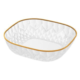 Maxbell Fruit Plate Modern Versatile Food Dish for Reception Graduation Anniversary White