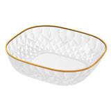 Maxbell Fruit Plate Modern Versatile Food Dish for Reception Graduation Anniversary White