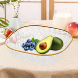 Maxbell Fruit Plate Modern Versatile Food Dish for Reception Graduation Anniversary White