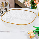 Maxbell Fruit Plate Modern Versatile Food Dish for Reception Graduation Anniversary White