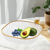 Maxbell Fruit Plate Modern Versatile Food Dish for Reception Graduation Anniversary White