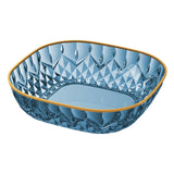 Maxbell Fruit Plate Modern Versatile Food Dish for Reception Graduation Anniversary Blue