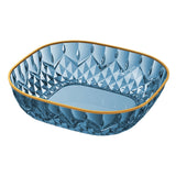 Maxbell Fruit Plate Modern Versatile Food Dish for Reception Graduation Anniversary Blue