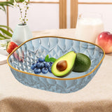 Maxbell Fruit Plate Modern Versatile Food Dish for Reception Graduation Anniversary Blue