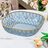 Maxbell Fruit Plate Modern Versatile Food Dish for Reception Graduation Anniversary Blue