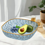Maxbell Fruit Plate Modern Versatile Food Dish for Reception Graduation Anniversary Blue