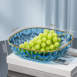Maxbell Fruit Plate Modern Versatile Food Dish for Reception Graduation Anniversary Blue