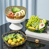 Maxbell Fruit Plate Modern Versatile Food Dish for Reception Graduation Anniversary Gold