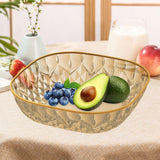 Maxbell Fruit Plate Modern Versatile Food Dish for Reception Graduation Anniversary Gold