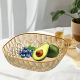 Maxbell Fruit Plate Modern Versatile Food Dish for Reception Graduation Anniversary Gold