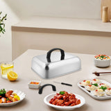 Maxbell Rectangular Basting Cover Cheese Melting Dome for Steaks Barbecue Sandwiches S
