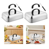 Maxbell Rectangular Basting Cover Cheese Melting Dome for Steaks Barbecue Sandwiches S