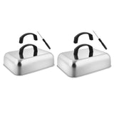 Maxbell Rectangular Basting Cover Cheese Melting Dome for Steaks Barbecue Sandwiches S