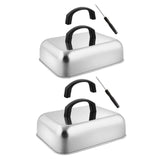 Maxbell Rectangular Basting Cover Cheese Melting Dome for Steaks Barbecue Sandwiches S