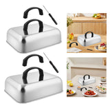 Maxbell Rectangular Basting Cover Cheese Melting Dome for Steaks Barbecue Sandwiches S