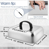 Maxbell Rectangular Basting Cover Cheese Melting Dome for Steaks Barbecue Sandwiches S