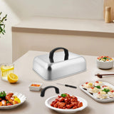 Maxbell Rectangular Basting Cover Cheese Melting Dome for Steaks Barbecue Sandwiches L