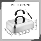 Maxbell Rectangular Basting Cover Cheese Melting Dome for Steaks Barbecue Sandwiches L