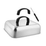 Maxbell Rectangular Basting Cover Cheese Melting Dome for Steaks Barbecue Sandwiches L
